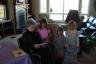 Great Grandma Sunderman with Callie, Julia, and Morgan