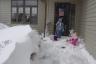 Helping Dad shovel after our big snowstorm!