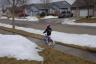 Calile figured she could practice on her bike