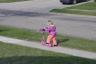 Having some fun on our scooters