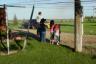 Colin, Cason, Callie, and Julia watching where the parachutes land