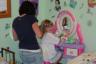 Aunt Bridget is doing Julia's hair