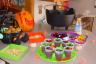 The snacks and witch's brew (and our shrunken apple heads we made)