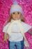 Callie's American girl with her newly knitted hat and scarf