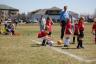 Julia doing her soccer warm-ups