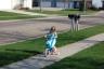 Julia wanted to ride her little bike for the last time - we are selling it soon!