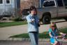 Julia is working on going up and down driveways