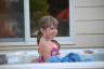 hot tubbing at Grandma and Grandpa Ivey's