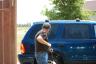 Grandpa washed Mommy's truck!