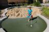 playing mini golf