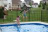 Erin convinced Callie to jump off the diving board together