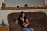 We talked Bridget into trying Guitar Hero