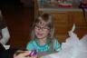 It was her handprint in clay painted gold - we hung it on the tree right away