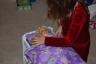 Callie has fairy bedding & Julia has Hannah Montana bedding made by Mom