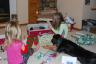 Miley had to help check out what else was in their stockings