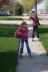 The girls rollerblading