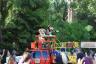 Minnie and Goofy were singing as everyone exited the park when it closed