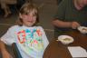 The ice cream social afterwards - the girls made their shirts in VBS