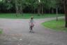 Julia riding the loop at our campsite