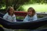 Callie and Abby on the top hammock