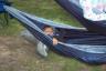 Matt on the bottom hammock (it was like bunk beds!)