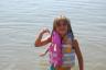 Callie holding a mayfly