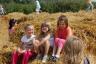 Alisha, Julia, and Ella at the apple orchard