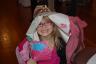The tea party - the girls made hats and fans