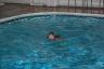Swimming at the motel pool 