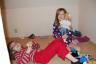 The girls had their American Girl Dolls camp out in this secret room