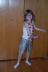 Julia practicing her hula dancing