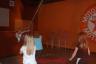 The Girl Scout Sleepover - the fun tire swing before it broke!