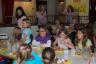 The girls getting ready for cupcakes and ice cream sandwiches