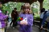 Julia who hates butterfly gardens was up for a bird landing on her!