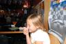 Morgan is giggling about something - the girls had fun playing with her and her brother