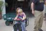 Callie and Jace try out the scooter