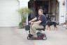 Tom tries out the scooter!