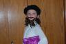 Callie thought of a pipe cleaner beard - pretty creative I must say!  