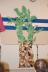 The tree Callie helped make for Julia's play (art club made the decorations)