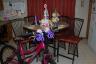 The birthday table all decorated and ready for Callie to wake up