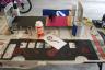 Julia used stencils to paint the guitar and music notes on the sides