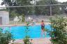 Callie jumping off the diving board