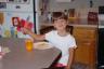 Eating breakfast on the first day of school!
