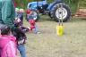 Slingshots - we used gourds and tried to get them in buckets!