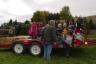 We got to ride on hay bales!