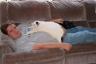 Shelby and Haley taking a nap with Daddy