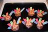 Here are the turkey cookies we made the grandparents for Thanksgiving!