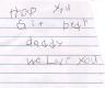 Callie wrote this by sounding it out all by herself!