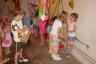 Everyone is getting ready to for the pinata - finding their bags