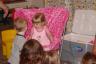 Trying out Callie's new chair